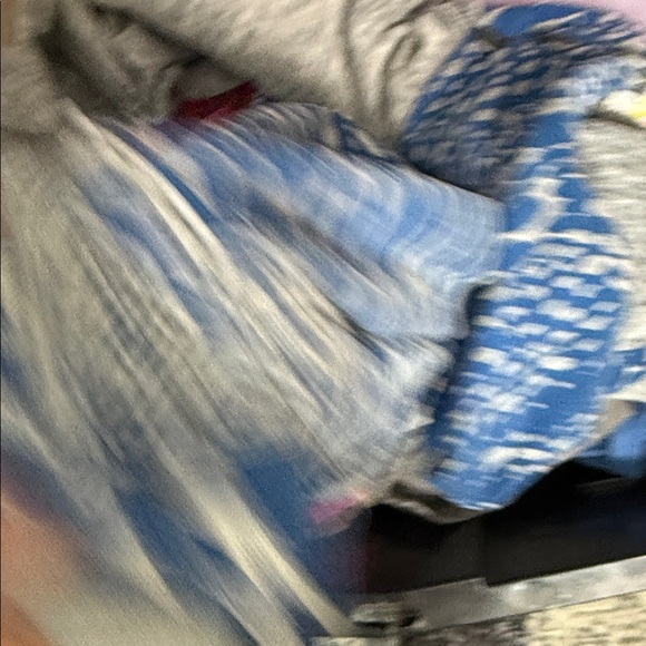 Roxy Blue and Gray Textured Hoodie Y2K - Picture 4 of 4